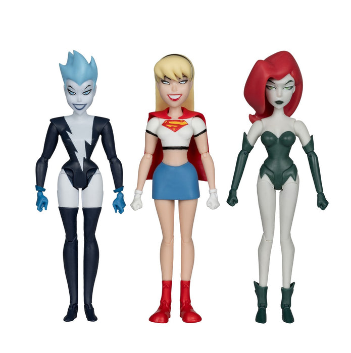 The New Batman Adventures Poison Ivy Live Wire Supergirl (Girls' Night Out) 3 pack Gold Label