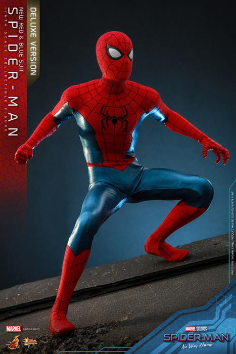 Spider-Man: No Way Home MMS680 Spider-Man (New Red and Blue Suit) Deluxe 1/6th Scale Collectible Figure