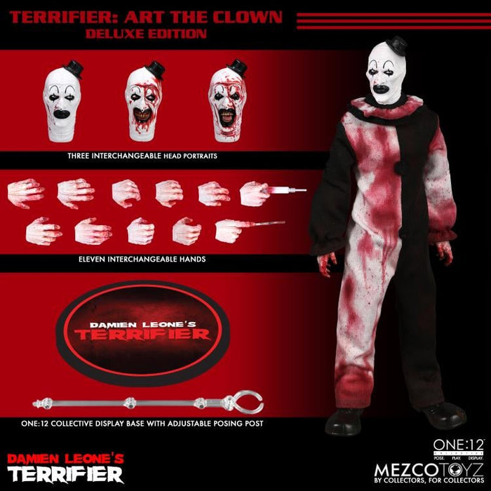 Terrifier Set Terrifier One:12 Collective Art the Clown (Deluxe Edition) Action Figu ...