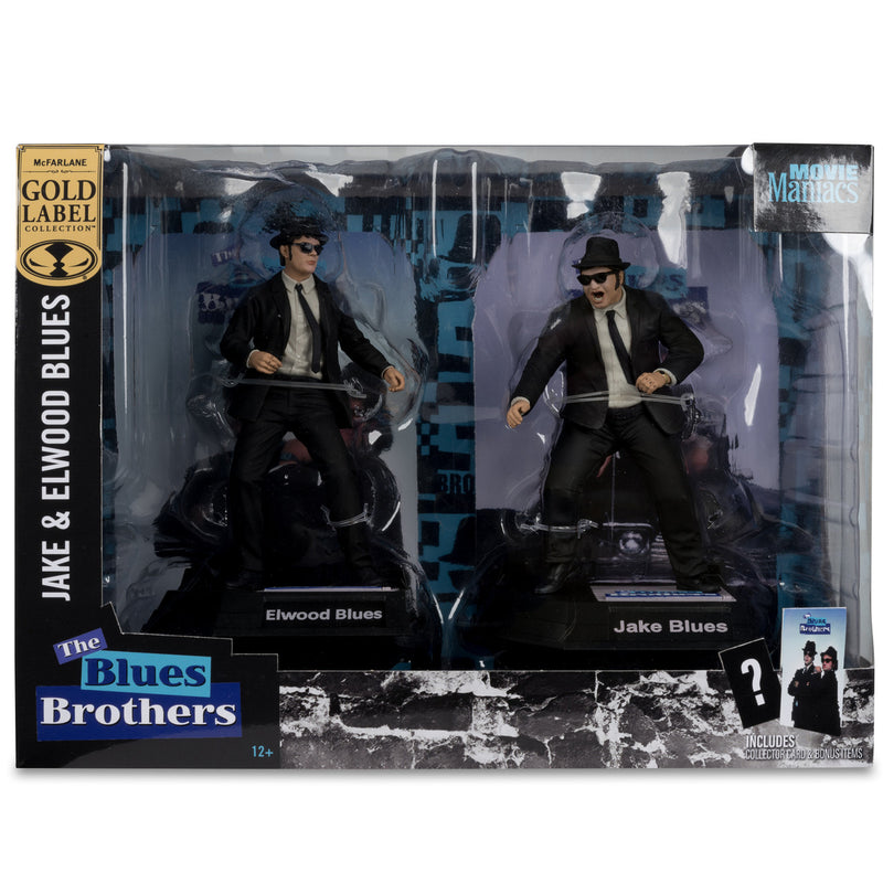 Jake & Elwood (Movie Maniacs: The Blues Brothers) 6" Posed Figures 2-Pack Gold Label - Exclusive - Collectables > Action Figures > toys -  McFarlane Toys
