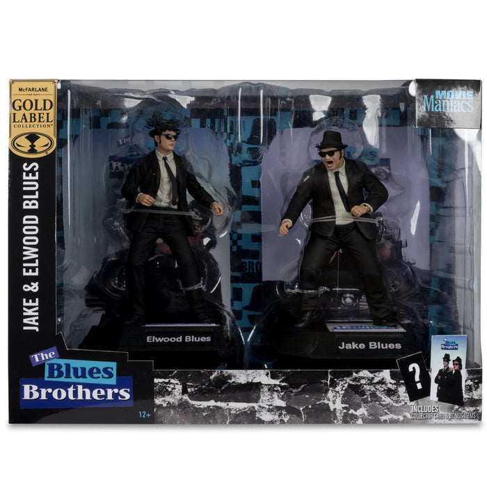 Jake & Elwood (Movie Maniacs: The Blues Brothers) 6" Posed Figures 2-Pack Gold Label - Exclusive