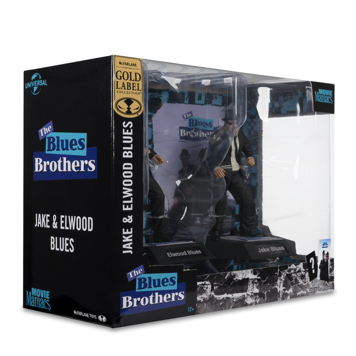 Jake & Elwood (Movie Maniacs: The Blues Brothers) 6" Posed Figures 2-Pack Gold Label - Exclusive