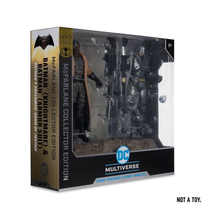 Batman Knightmare & Batman Armor Suit (Batman v Superman: Dawn of Justice) 2-Pack Gold Label  (preorder January )