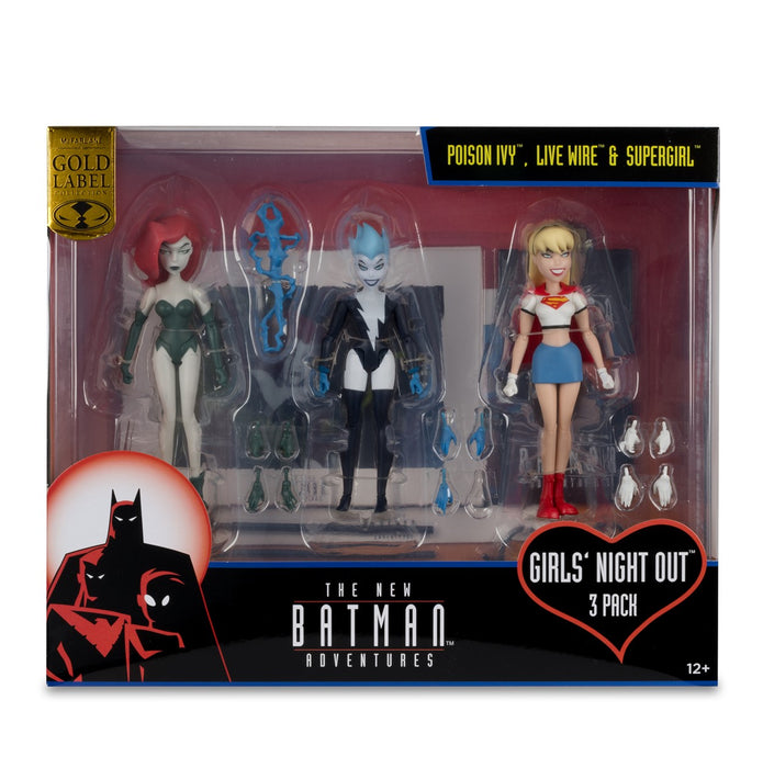 The New Batman Adventures Poison Ivy Live Wire Supergirl (Girls' Night Out) 3 pack Gold Label