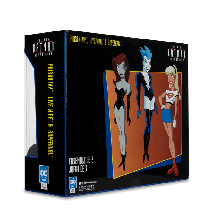 The New Batman Adventures Poison Ivy Live Wire Supergirl (Girls' Night Out) 3 pack Gold Label