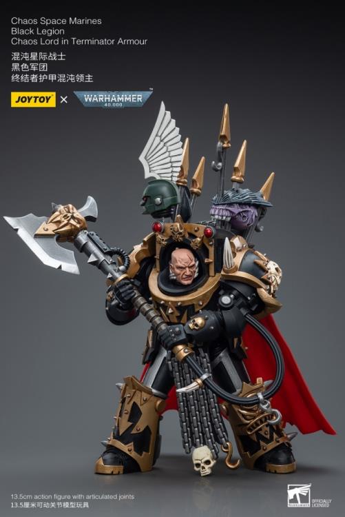 Warhammer 40K - Chaos Space Marines - Black Legion - Chaos Lord in Terminator Armor - Collectables > Action Figures > toys -  Joy Toy