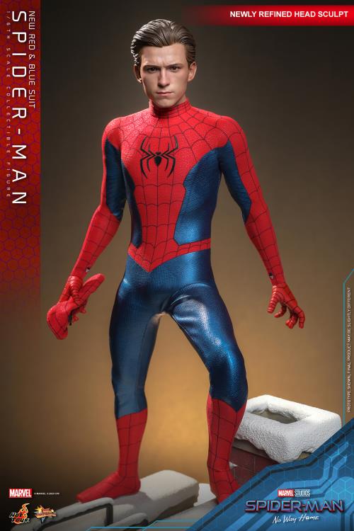 Spider-Man: No Way Home MMS680 Spider-Man (New Red and Blue Suit) Deluxe 1/6th Scale Collectible Figure - Collectables > Action Figures > toy -  Hot Toys