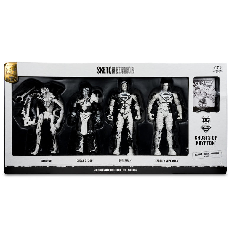 Superman Comics Sketch Edition (Page Punchers: Ghost of Krypton) 7" 4-Pack Gold Label Figure - Collectables > Action Figures > toys -  McFarlane Toys