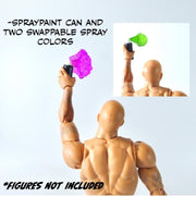 Game On! Super Action Stuff - Set B - Cats with Knives 2 Action Figure Accessory Set - Collectables > Action Figures > toys -  HAPPYCAT INDUSTRIES