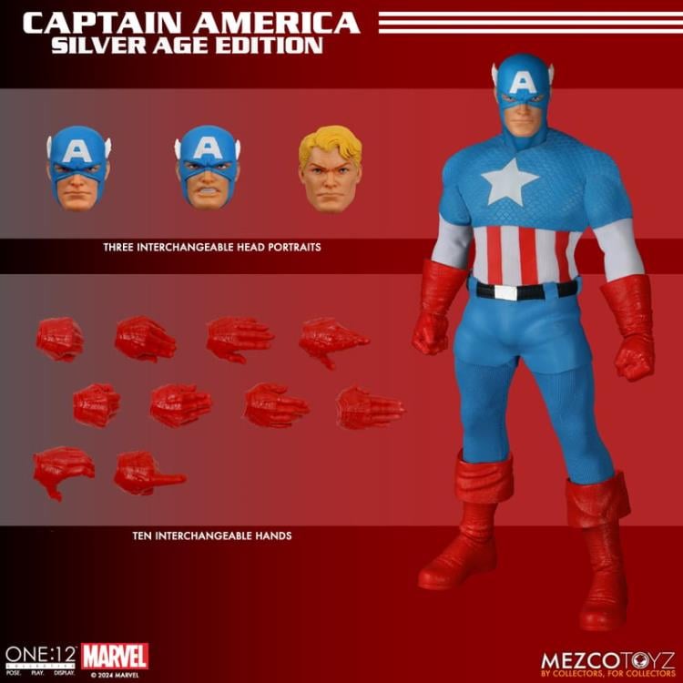 Marvel Comics One:12 Collective Captain America - Silver Age  (preorder Nov/Dec) - Collectables > Action Figures > toys -  MEZCO TOYS