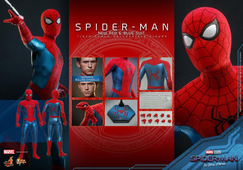 Spider-Man: No Way Home MMS679 Spider-Man (New Red and Blue Suit) 1/6th Scale Collectible Figure - Collectables > Action Figures > toy -  Hot Toys