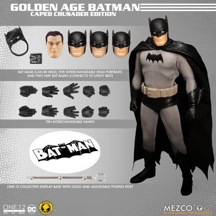 DC Comics One:12 Collective Golden Age Batman: Caped Crusader Edition - Exclusive - Collectables > Action Figures > toys -  MEZCO TOYS