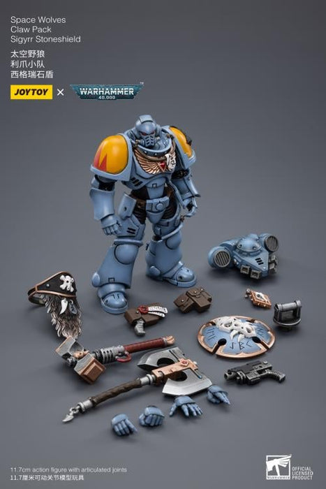 Warhammer 40K Space Wolves Claw Pack Sigyrr Stoneshield 1/18 Scale Action Figure