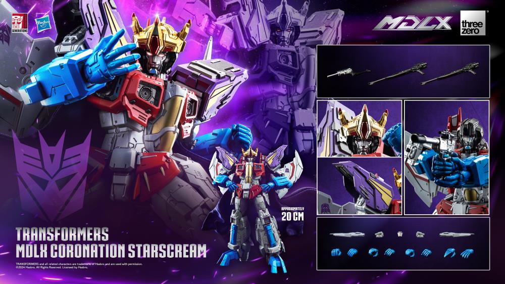 Transformers MDLX Articulated Figure Series Coronation Starscream (preorder Q2 2025)