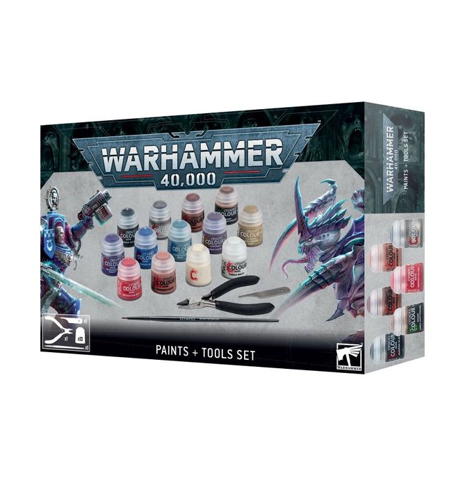 WARHAMMER 40,000: PAINTS + TOOLS SET - Miniature -  Games Workshop