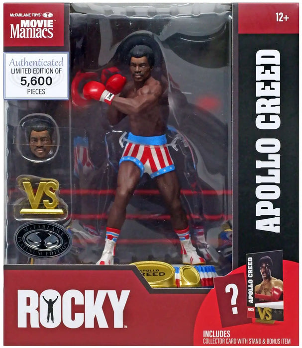 Rocky Movie Maniacs Apollo Creed 6-Inch Posed Figure ( Chase / Platinum )