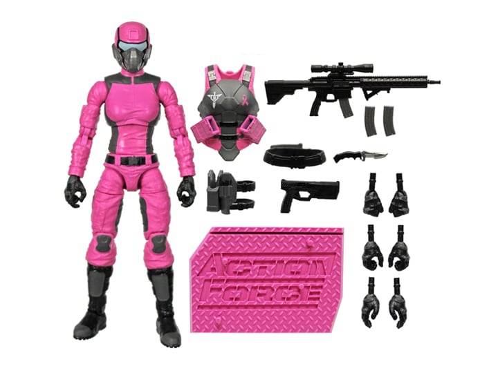 Action Force - Female Steel Brigade Soldier  (Breast Cancer Awareness Ver.) 1/12 Scale Action Figure - Collectables > Action Figures > toy -  VALAVERSE