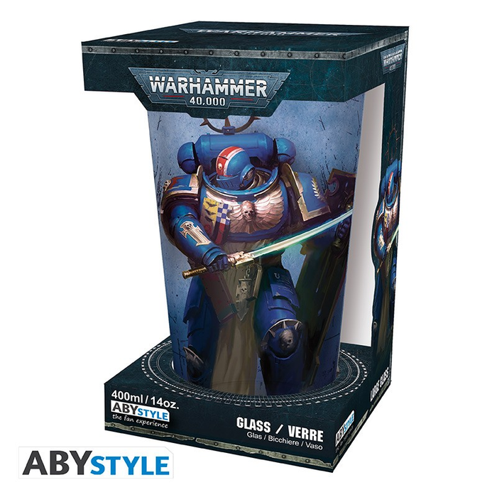 Warhammer 40K - Ultramarine Pint Size Drinking Glass 14 Oz