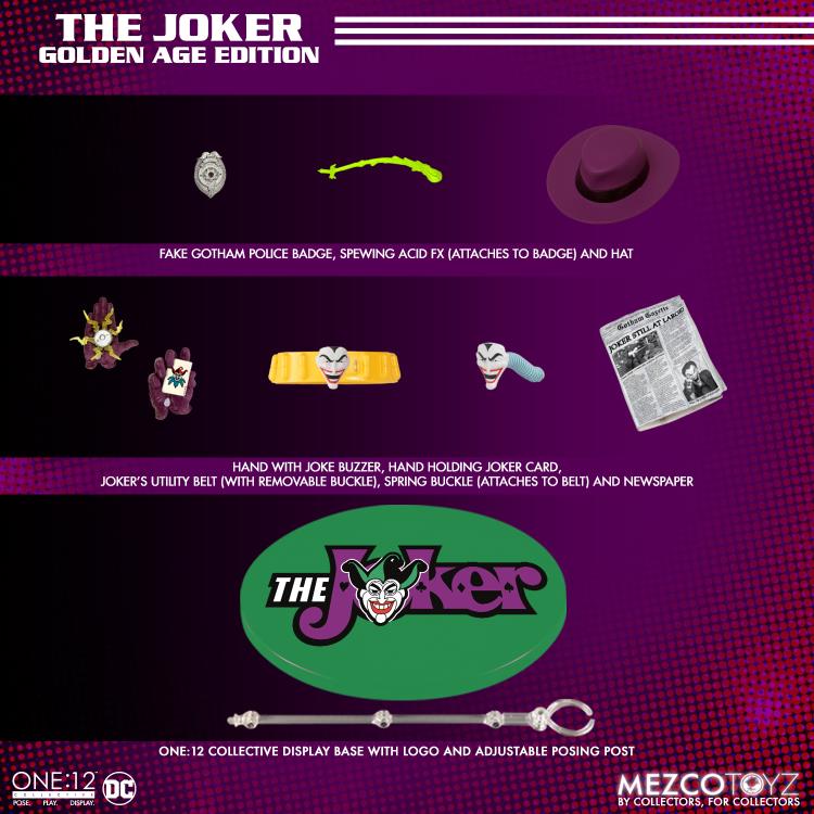DC Comics One:12 Collective The Joker - Golden Age Edition (preorder 2024 Q3) - Collectables > Action Figures > toys -  MEZCO TOYS