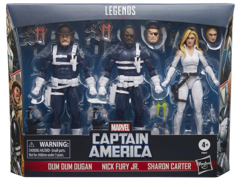 Captain America Marvel Legends S.H.I.E.L.D. Three-Pack (preorder Q3) - Collectables > Action Figures > toys -  Hasbro