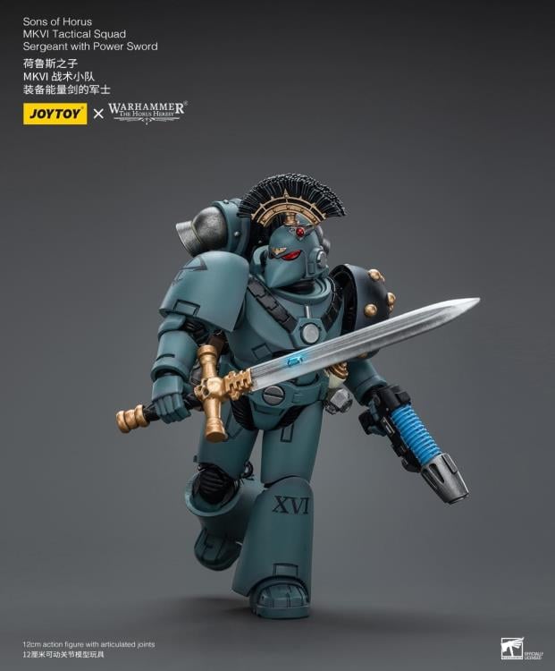 Warhammer 40K - The Horus Heresy - Sons of Horus  - MKVI Tactical Squad Sergeant with Power Sword - Collectables > Action Figures > toys -  Joy Toy