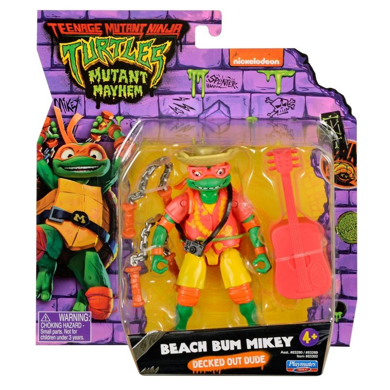 Teenage Mutant Ninja Turtles: Mutant Mayhem Beach Bum Mikey Action Figure - Collectables > Action Figures > toys -  PLAYMATES