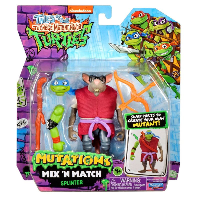 Teenage Mutant Ninja Turtles Splinter Mix 'N' Match Action Figure - Collectables > Action Figures > toys -  PLAYMATES