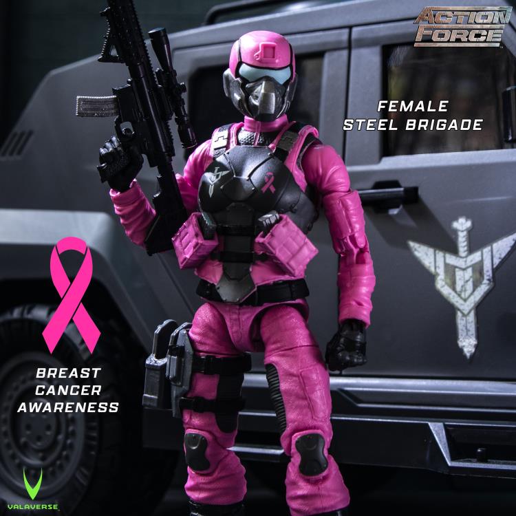 Action Force - Female Steel Brigade Soldier  (Breast Cancer Awareness Ver.) 1/12 Scale Action Figure - Collectables > Action Figures > toy -  VALAVERSE