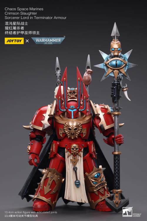 Warhammer 40k - Chaos Space Marines - Crimson Slaughter Sorcerer Lord in Terminator Armour - Collectables > Action Figures > toys -  Joy Toy