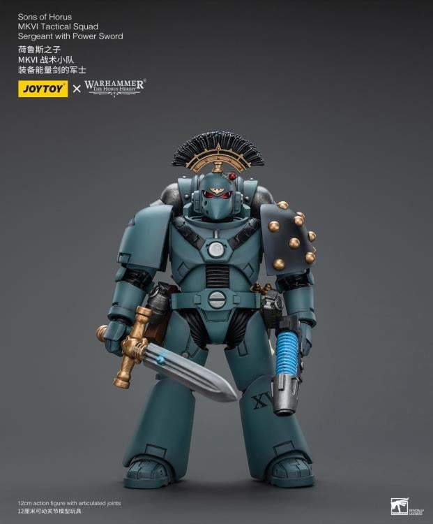 Warhammer 40K - The Horus Heresy - Sons of Horus  - MKVI Tactical Squad Sergeant with Power Sword - Collectables > Action Figures > toys -  Joy Toy