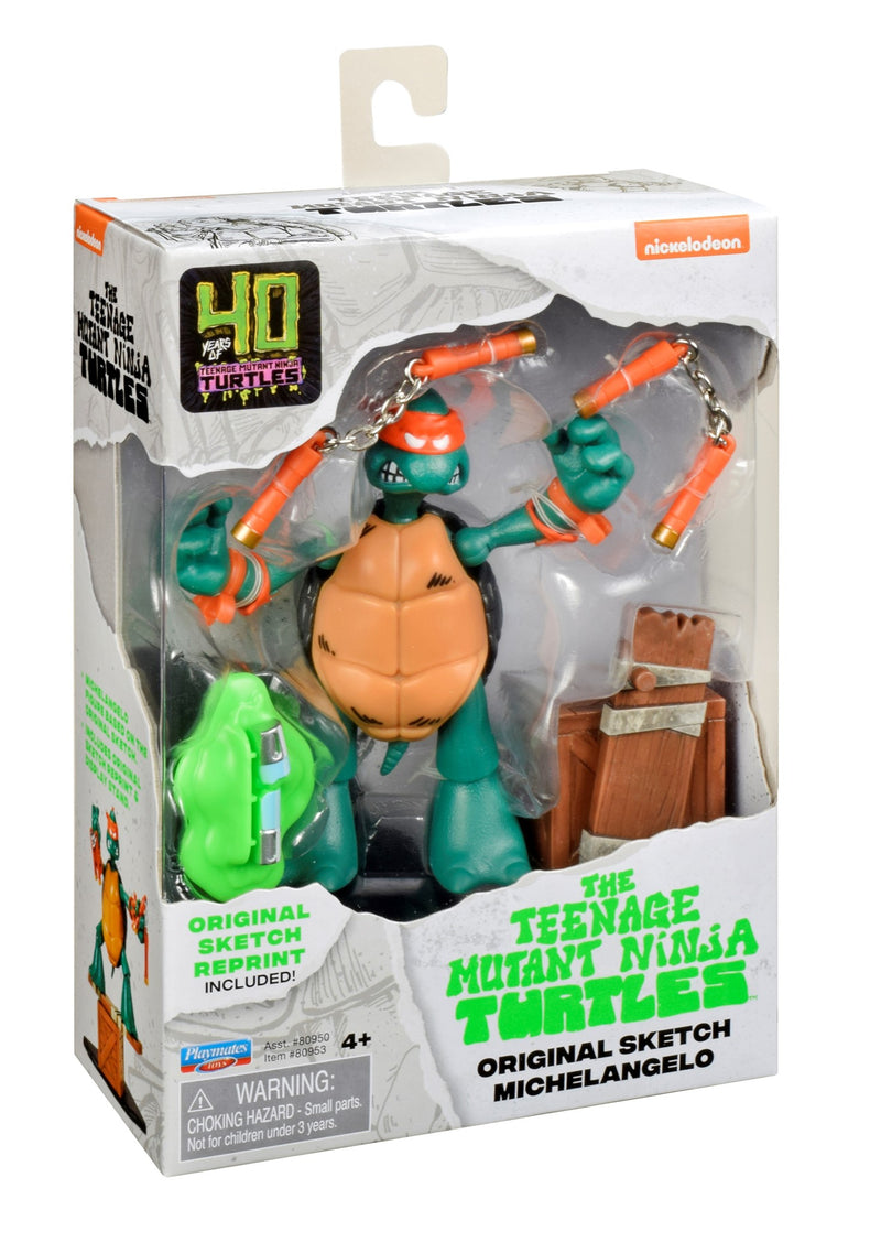 TMNT: 40th Anniversary - Original Sketch Turtle Figure - Michelangelo - Collectables > Action Figures > toys -  PLAYMATES