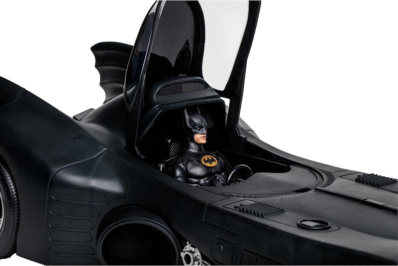 Figurine Batman et Batmobile de 1989 en métal Figurine Batman et Batmobile de 1989 en métal