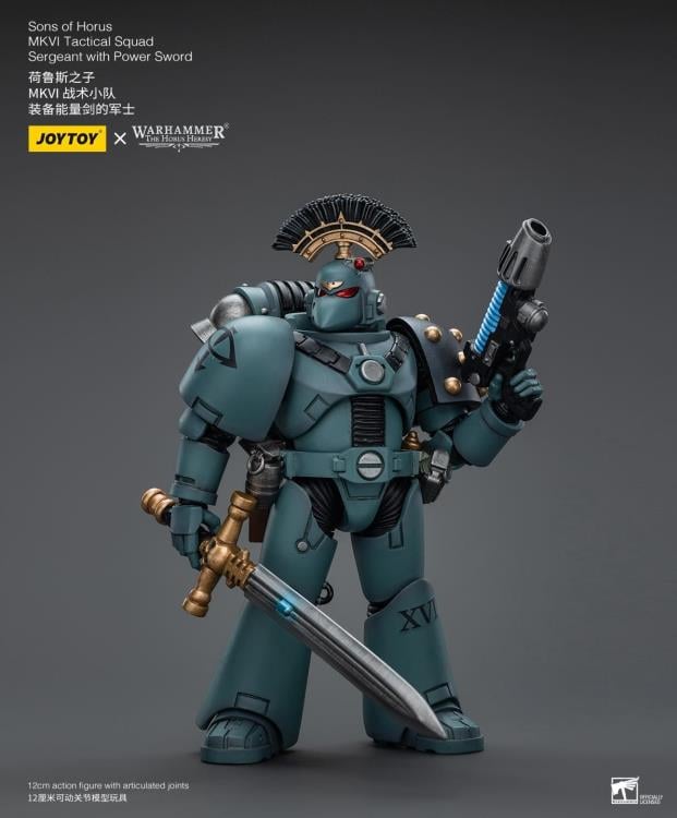 Warhammer 40K - The Horus Heresy - Sons of Horus  - MKVI Tactical Squad Sergeant with Power Sword - Collectables > Action Figures > toys -  Joy Toy