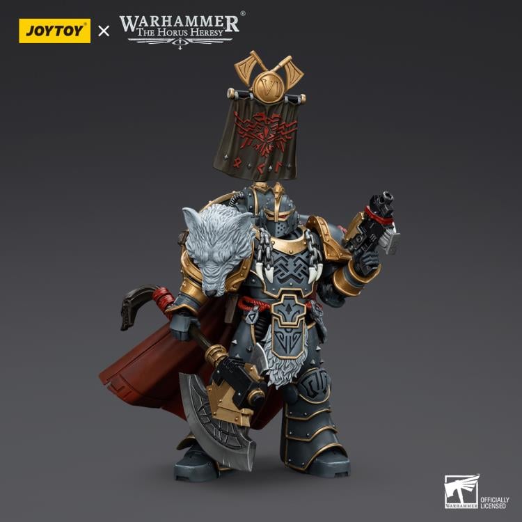 Warhammer The Horus Heresy - Space Wolves - Legion Praetor with Power Axe and Combat Shield - Collectables > Action Figures > toys -  Joy Toy