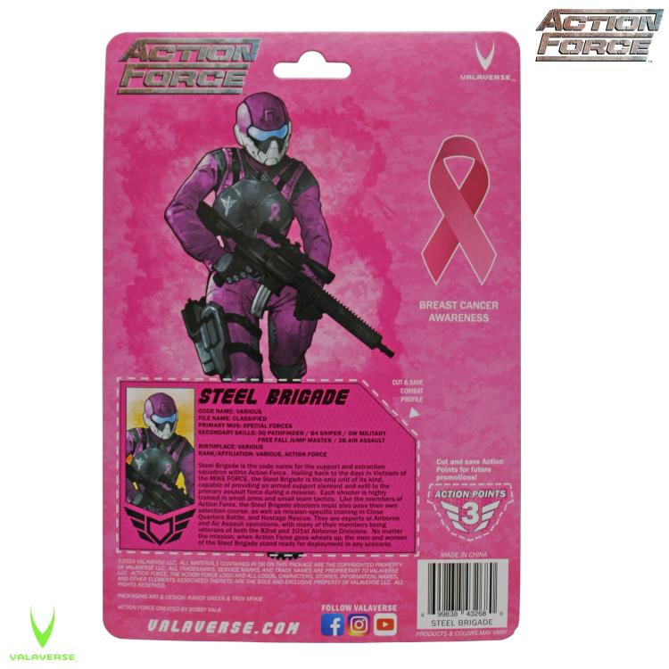 Action Force - Female Steel Brigade Soldier  (Breast Cancer Awareness Ver.) 1/12 Scale Action Figure - Collectables > Action Figures > toy -  VALAVERSE