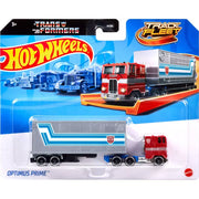 Hot Wheels Track Fleet 1:64 Scale Die-Cast Transformers Optimus Prime Vehicle -  -  Mattel