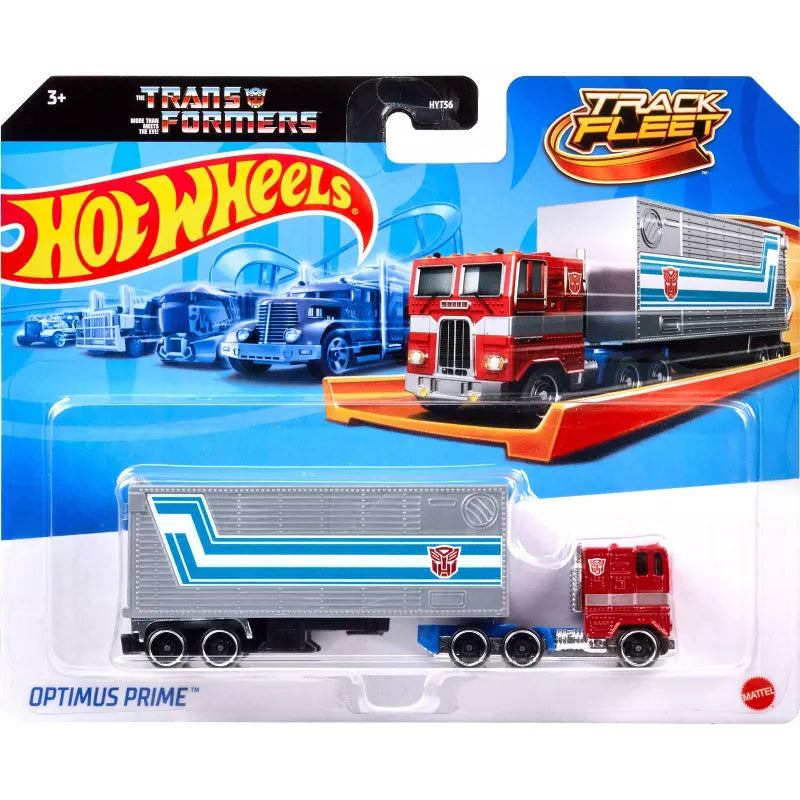 Hot Wheels Track Fleet 1:64 Scale Die-Cast Transformers Optimus Prime Vehicle -  -  Mattel