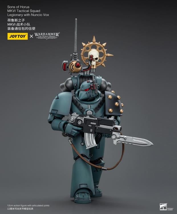 Warhammer 40K - The Horus Heresy - Sons of Horus  - MKVI Tactical Squad Legionary with Nuncio Vox - Collectables > Action Figures > toys -  Joy Toy