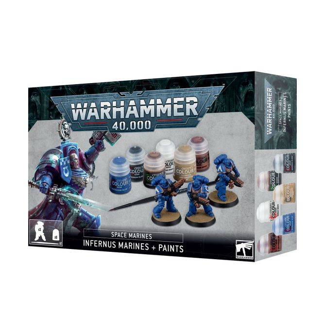 SPACE MARINES: INFERNUS MARINES + PAINTS SET - Miniature -  Games Workshop