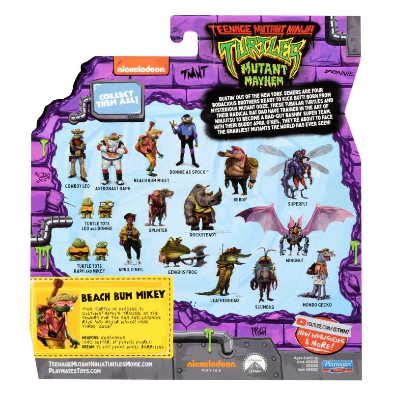 Teenage Mutant Ninja Turtles: Mutant Mayhem Beach Bum Mikey Action Figure - Collectables > Action Figures > toys -  PLAYMATES