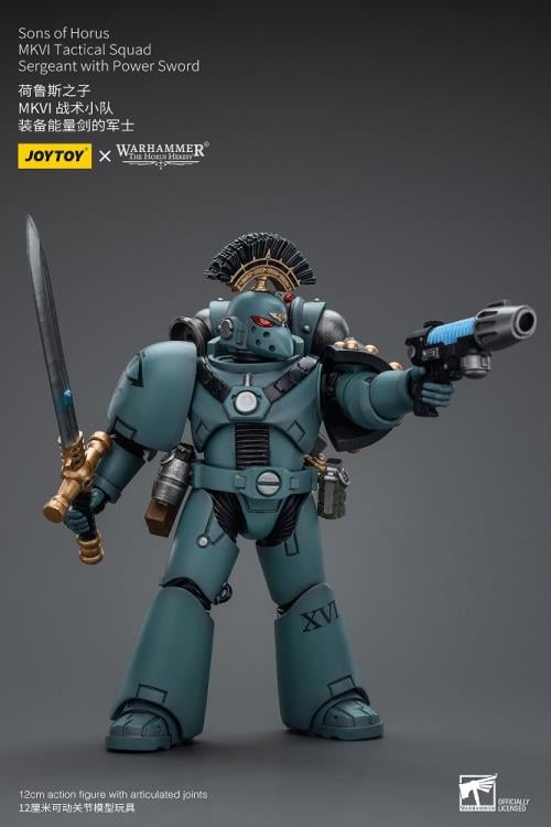 Warhammer 40K - The Horus Heresy - Sons of Horus  - MKVI Tactical Squad Sergeant with Power Sword - Collectables > Action Figures > toys -  Joy Toy