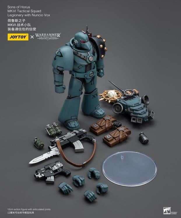 Warhammer 40K - The Horus Heresy - Sons of Horus  - MKVI Tactical Squad Legionary with Nuncio Vox - Collectables > Action Figures > toys -  Joy Toy
