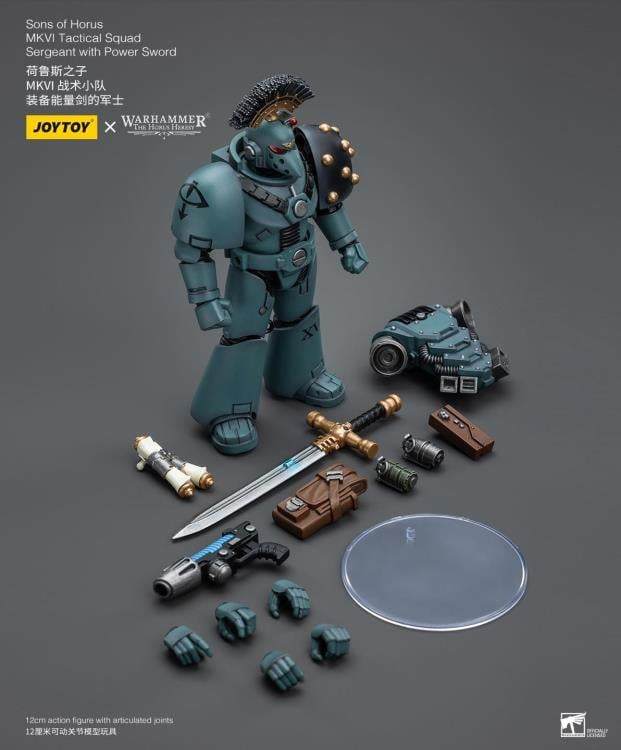 Warhammer 40K - The Horus Heresy - Sons of Horus  - MKVI Tactical Squad Sergeant with Power Sword - Collectables > Action Figures > toys -  Joy Toy