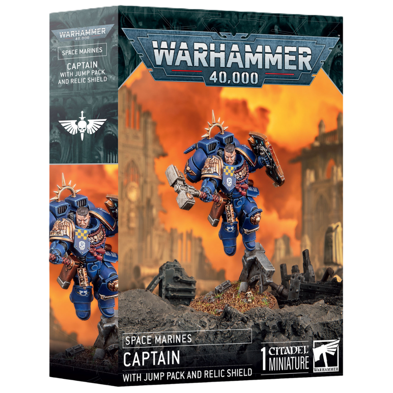 Warhammer 40,000 - Space Marines - Captain with Jump Pack & Relic Shield (Preorder October 25) - Miniature -  Games Workshop
