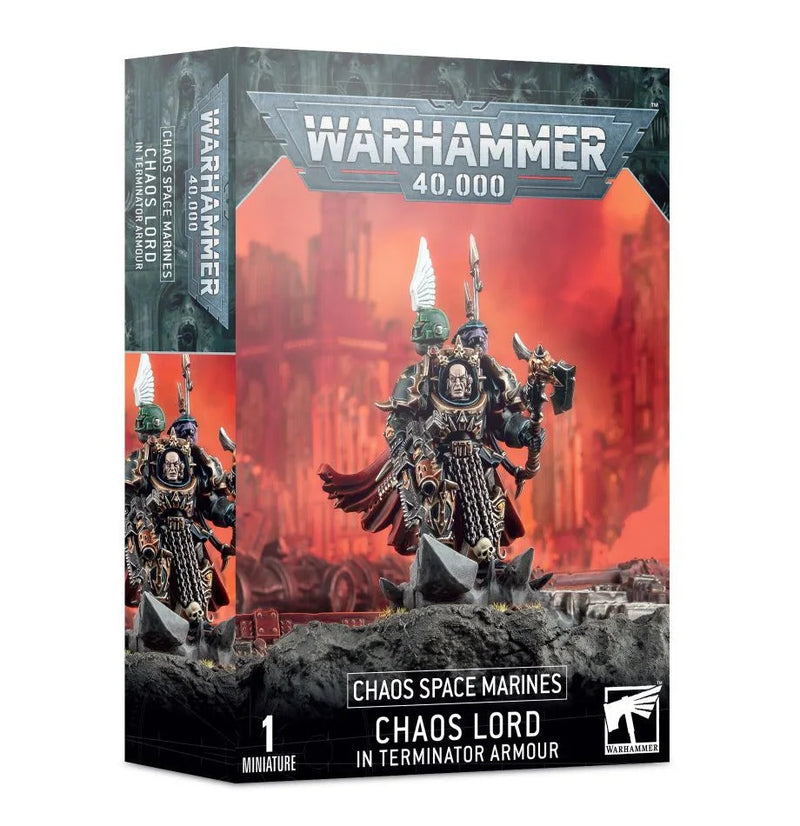 Warhammer 40,000 - Chaos Space Marines - Chaos Lord in Terminator Armour - Miniature -  Games Workshop
