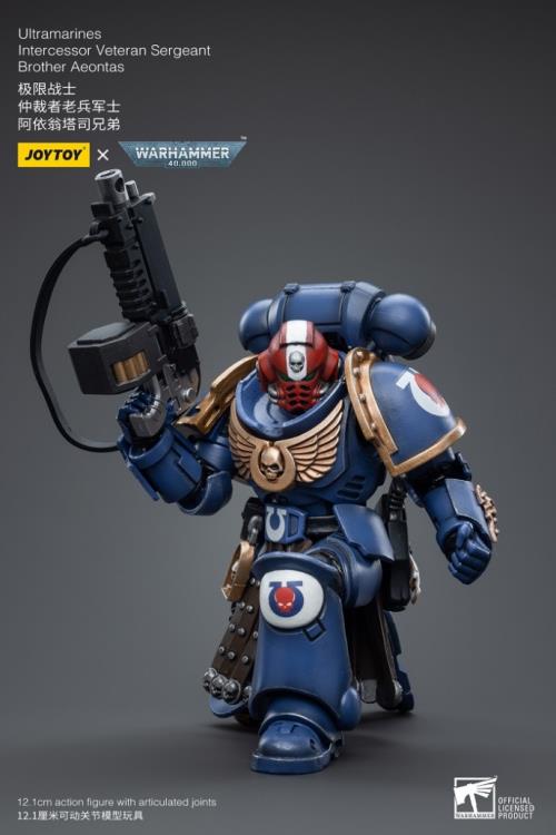 JoyToy - Warhammer 40k - Ultramarines - Intercessor Veteran Sergeant Brother Aeontas - Collectables > Action Figures > toys -  Joy Toy