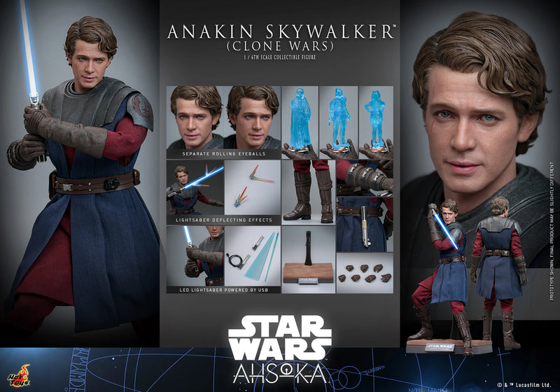 Star Wars - Anakin Skywalker (Clone Wars) 1/6th Scale Collectible Figure - TMS129 - Collectables > Action Figures > toys -  Hot Toys