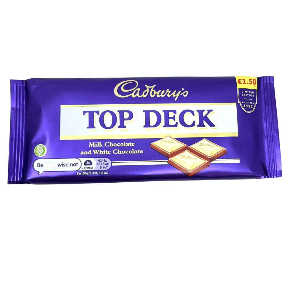 Top Deck - Milk Chocolate and White Chocolate - 95g — Toy Snowman