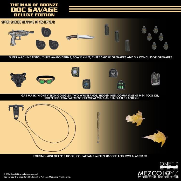 Doc Savage: The Man of Bronze One:12 Collective Doc Savage - Deluxe Edition (preorder Q3 2025) - Action figure -  MEZCO TOYS
