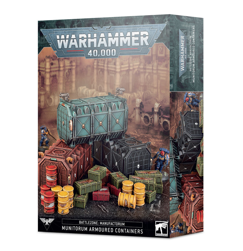 Warhammer 40,000 - Battlezone: Manufactorum - Munitorum Armoured Containers - Miniature -  Games Workshop
